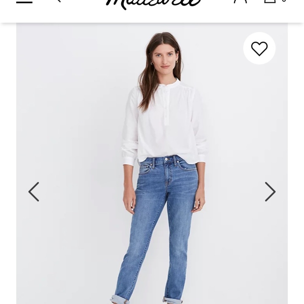 Madewell slim boy jean-willowbrush wash (26 TALL)